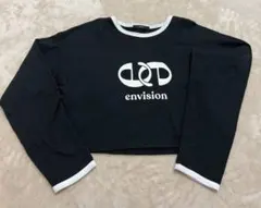 EMODA ブラック クロップドTシャツ Fサイズ