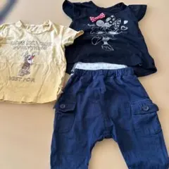 西松屋 ミニーマウス セットアップ トップス パンツ 3点セット 90cm
