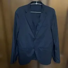 ユニクロ メンズ ビジネスジャケット ネイビー　L