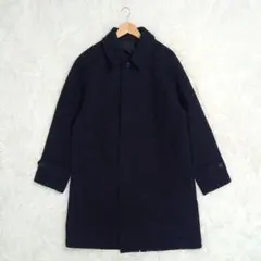 UNIQLO ユニクロ シングルブレストコート ステンカラーコート ネイビー L