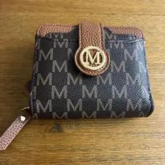 マイケルコース風　モノグラム 二つ折り財布 ブラウン