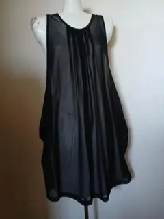 美品 NERO センソユニコ シアー ハイネック ノースリーブ ブラウス 