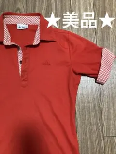 adidas アディダス ゴルフ ポロシャツ M/M 赤　レッド