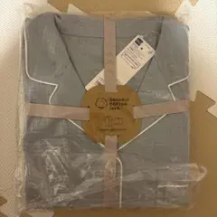 GU オーガニックコットン パジャマ ブルー　ワッフルパジャマ
