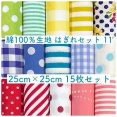 【25-11】綿100%生地 ハギレセット 25cm×25cm 15枚 11