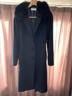 【未使用・送料込】anySiS ファー付きロングコート 黒