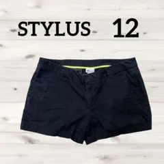 STYLUS【12】黒 ブラック ショートパンツ ネオンアクセント