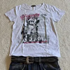 archive grunge graphic print T-shirt y2k