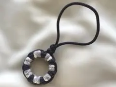 ハンドメイド　パラコード　キーホルダー　グレー　ブルー　パープル　ストラップ