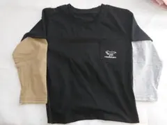 【新品 】 サイズ120 Tシャツ キッズ 長袖Tシャツ 恐竜 ブラック