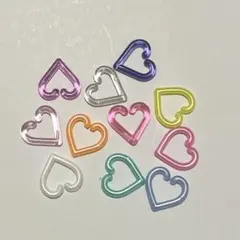 ネイルパーツ　3Dパーツ　ゴテゴテ　ハート　チェーンリング