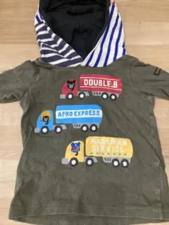 DOUBLE.B トラックプリント フード付きトレーナー　ミキハウス