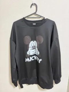 あーたん様専用　ミッキーマウス プリント スウェット XL ブラック