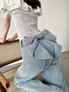リボン デニム
