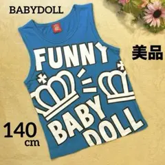 【美品】BABYDOLL ノースリーブ タンクトップ ターコイズブルー 140のサムネイル