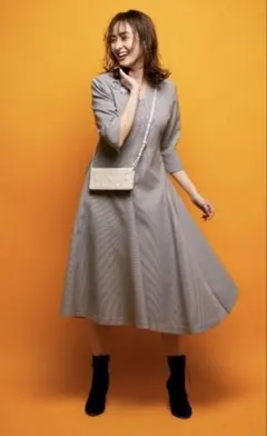 【CELFORD】ツイストカシュクールワンピース　Mサイズ