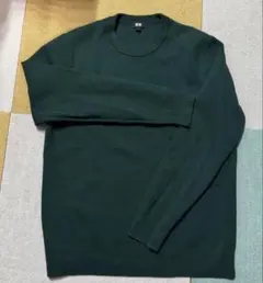 ユニクロ ダークグリーン Lサイズ ニットセーター