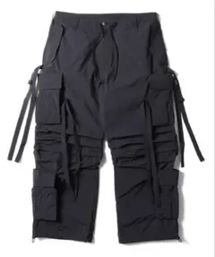 Houston ヒューストン テクノパンツ ブラックカーゴパンツ 複数ポケット