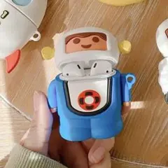 LEGO風 AirPods 1/2対応　ケース カバー 新品未使用 カラビナ付