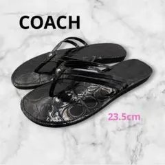 【COACH】コーチ シグネチャー ビーチサンダル ブラックのサムネイル