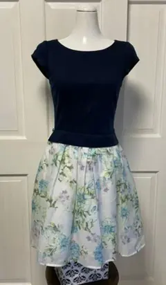 美品　リランドチュール　フラワードッキングワンピース