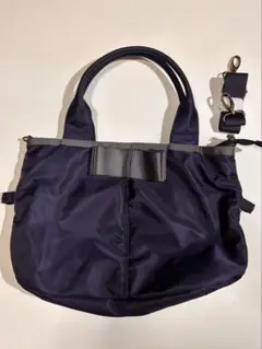 NOLITAS ハーベストヒルズ　　ネイビー トートバック。ANA リボン