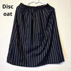 Discoat レディース ストライプ柄 フレアスカート ウエストゴムのサムネイル