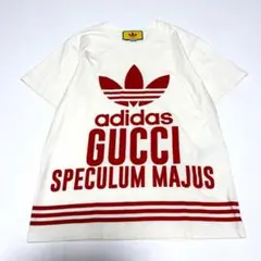 GUCCI adidas コラボ ホワイト ポロシャツ タグ付き - メルカリ