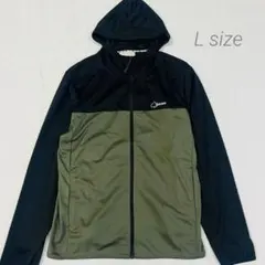 LOGOS DAYS ロゴスデイズ ジップパーカー メンズL カーキ×黒