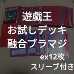 ＃495　遊戯王お試しデッキ/融合軸ブラマジ/ex12枚/スリーブ付き