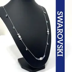 【正規品】スワロフスキー　ロングチェーンネックレス　マルチカラー