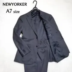 美品✨NEWYORKER スーツセットアップ 総裏 グレー XL 大きいサイズ
