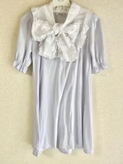 アンクルージュ シャツ ワンピース フリル リボンのサムネイル