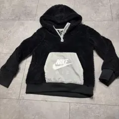 NIKE AIR キッズ ボアパーカー ハーフジップ ブラック　M