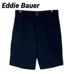 Eddie Bauer エディバウアー ロゴ刺繍 ショート ハーフパンツ 紺色