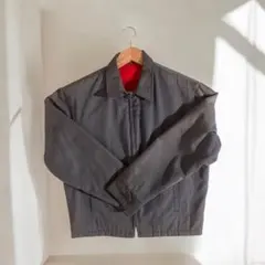 グレー ミリタリージャケット 赤ライニング