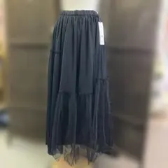 254-50 未使用タグ付き グレースクラス プリーツコンビチュールスカート