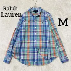【美品✨】ラルフローレン　マドラスチェック　ボタンダウンシャツ　長袖　カラフル