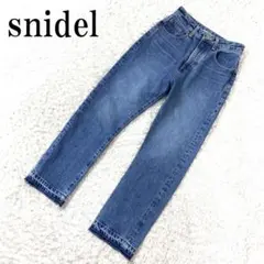 スナイデル ストレートデニムパンツ ダメージ加工 ネイビー 0 B3080