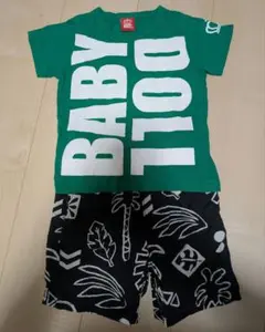 BABY DOLL 緑色Tシャツ100cmとH＆Mパンツセット
