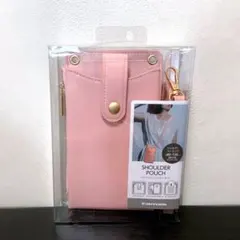 【新品未使用】スマートフォン用 ショルダーポーチ ピンク スマホ収納ケース