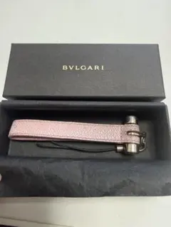 BVLGARI ピンクレザー キーホルダー