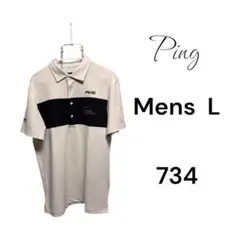 ピン ゴルフ ゴルフウェア ゴルフシャツ ポロシャツ L