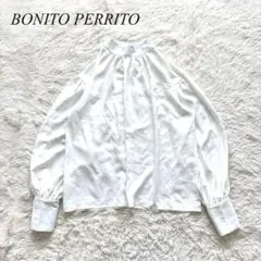 H3【BONITO PERRITO】ボリューム袖ブラウス　長袖　白　M 上品