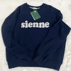 〖タグ付き〗sienne シエンヌ レース ロゴ トレーナー ネイビー