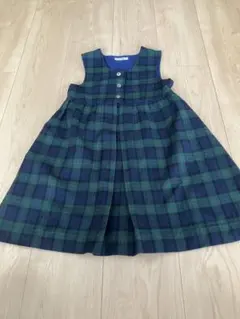 ファミリア　チェック柄 ジャンバースカート　115cm