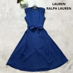 極美品✨️ラルフローレン】ストライプシャツワンピース リボンベルト