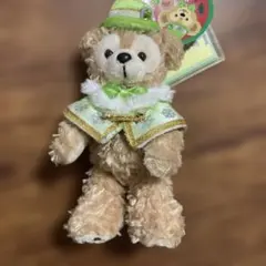 タグ付き　ディズニー　ダッフィーぬいぐるみバッジ　キーホルダー　クリスマス
