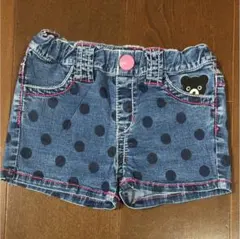 ミキハウス ダブルビー デニム ショートパンツ 90cm