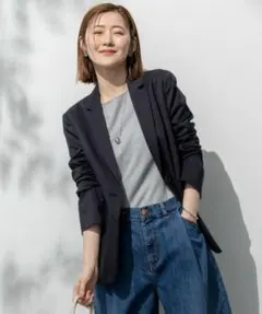 現行品25SS 23区 ストレッチシャンブレー テーラードジャケットのサムネイル